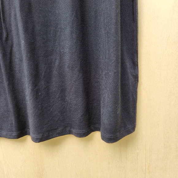 NWT Eileen Fisher Black Stretch Jersey Knit Mock Neck Dress - Size XXS - Picture 5 of 12